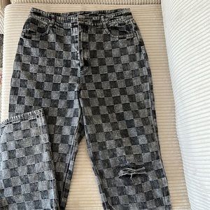 Checkered Jeans